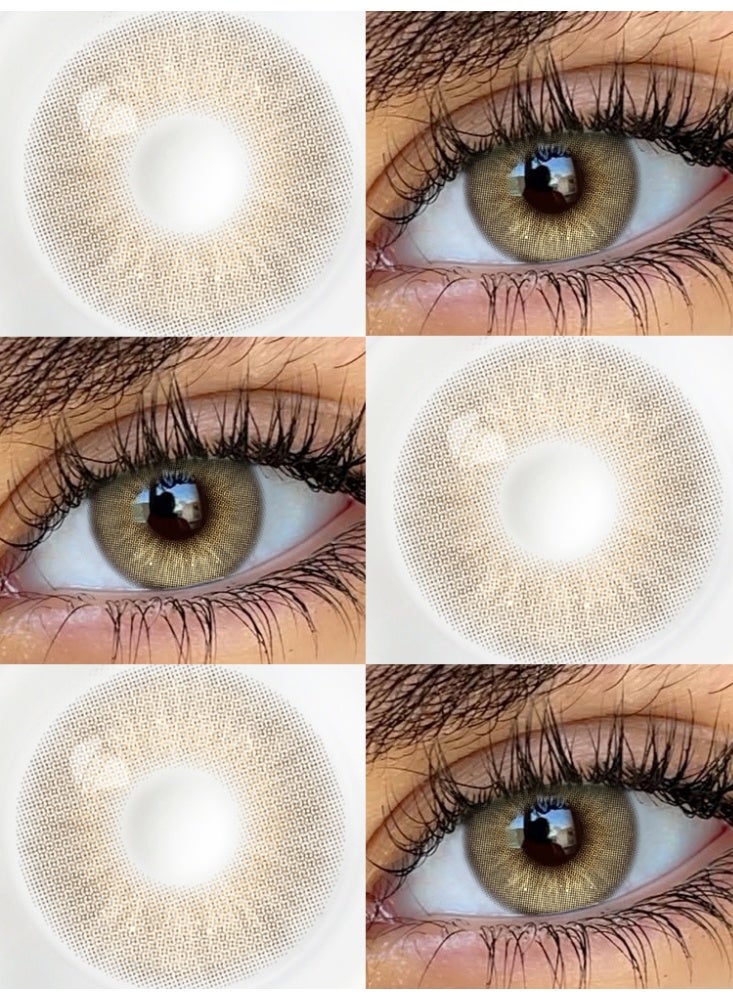 UYAAI Colored Contact Lenses Brown 14.00mm Yearly Disposable for Daily Wear - Image 3